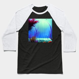 Under Sea Painting With Beautiful Ocean Plants Baseball T-Shirt